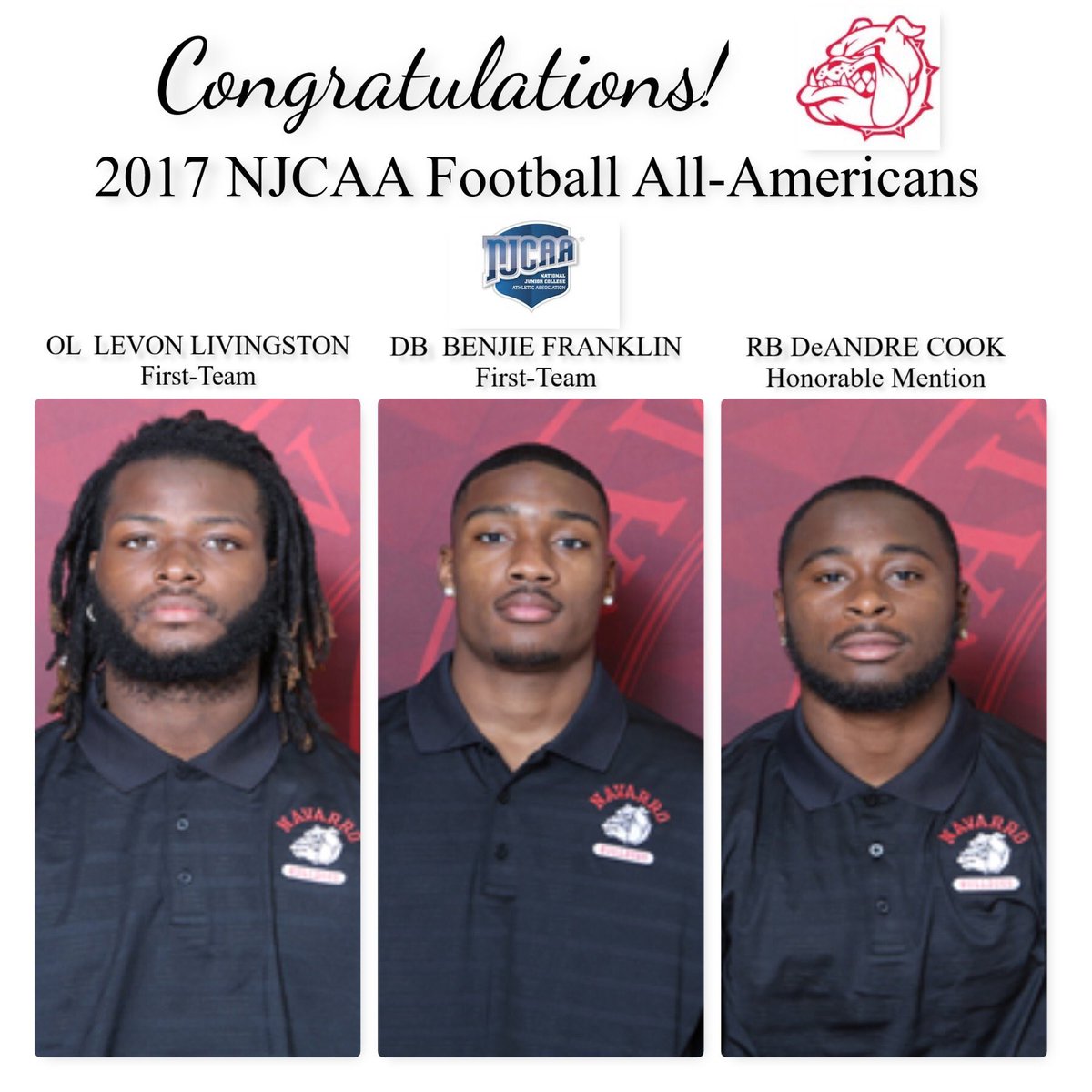 CoachBWilson__'s tweet photo. What a great season for my man Cook! So happy for all 3 Bulldogs!! Takes big time players to play for @RealNCFootball #ROADTOD1 #NCdawgs https://t.co/J3Dhuwzp2u