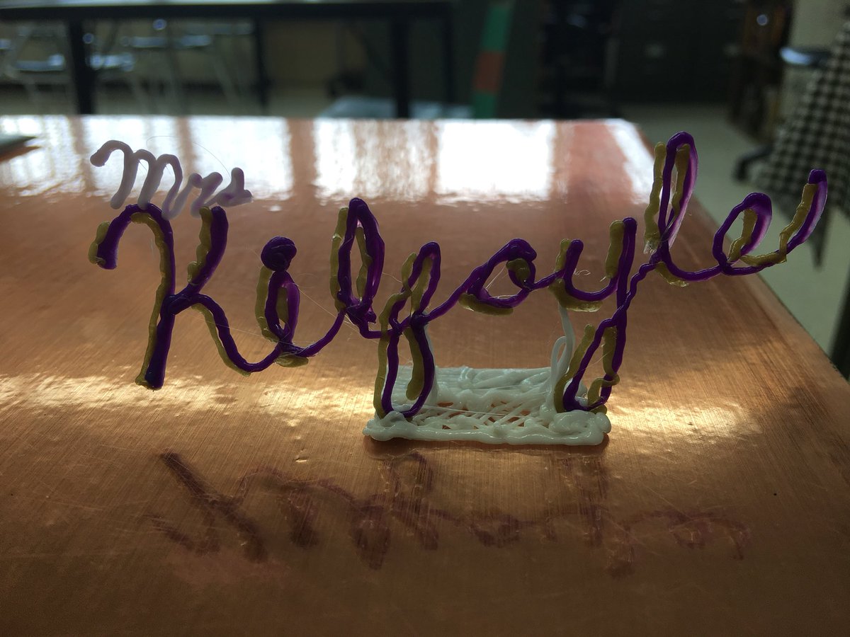 KellyKilfoyle's tweet photo. Love my new 3D name stand that Becca Kurtz made me! What a thoughtful and kind student! 😊🎄⭐️
#WeAreFirebirds. https://t.co/BN4bxH5Qp1