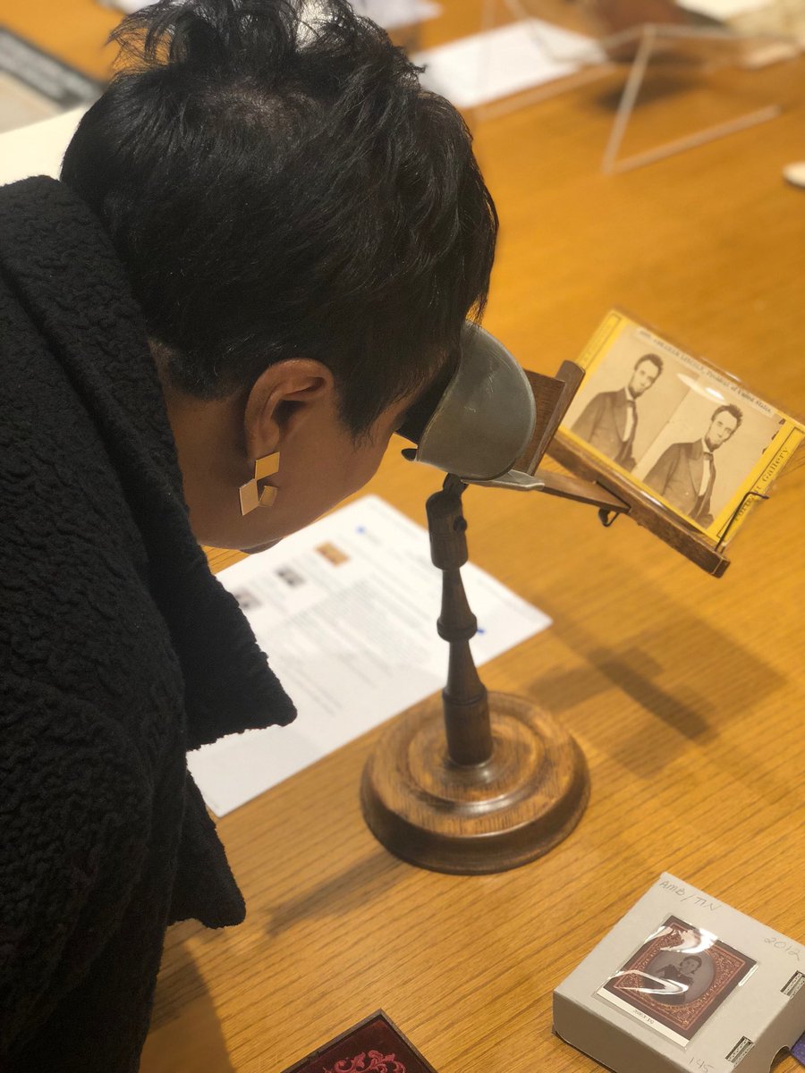 LibnOfCongress's tweet photo. I’m having another pinch me moment. Looking at 1865 photographs of Abraham Lincoln from the @librarycongress Prints and Photographs Division. https://t.co/u8CXMvwpFT