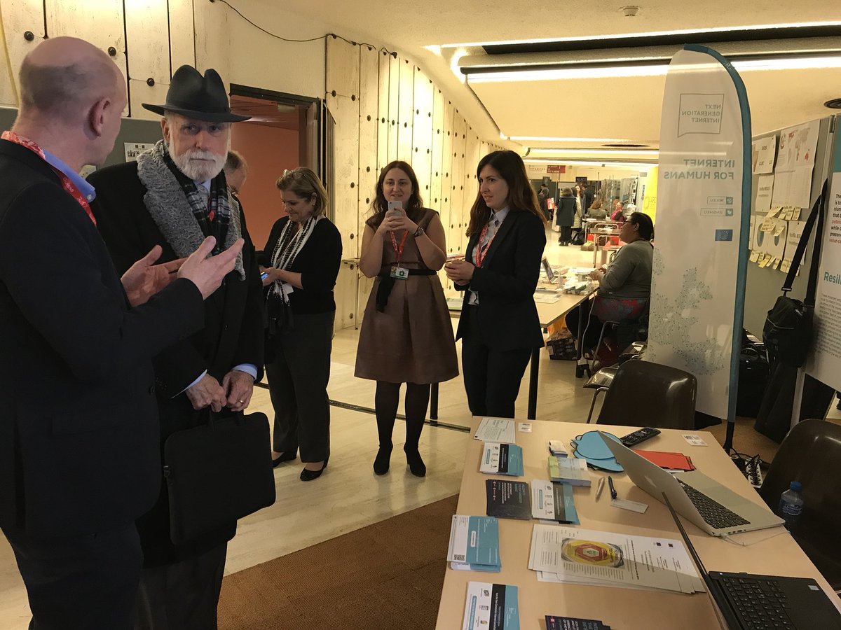 IDC4EU's tweet photo. We just had a brief conversation with Vint Cerf, one of the founder of the Internet at #IGF17 about the future paths of the internet and key challenges @intgovforum #internet
#policy #eu #technology https://t.co/bZYgIn7Snz