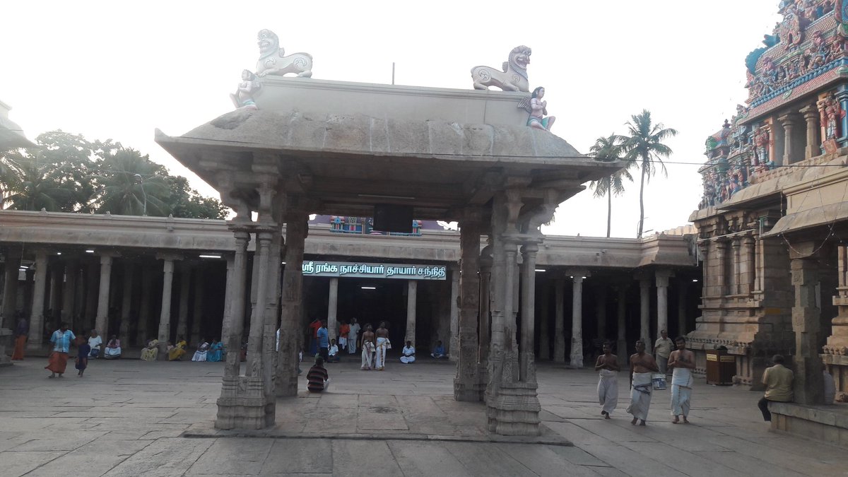 Right in front of Mothers Temple is Kamban Mandapam. The great Kamban who has given the world the Tamil Ramayanam has first read his Ramayanam right here in front of assembled priests and Pandits (Probably 13th century)