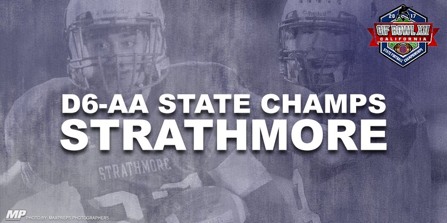 CIFState's tweet photo. ICYMI: Strathmore (16-0) def. Orange (13-3) FINAL: 31-29

Congratulations to Strathmore 🏆 @CIFState  D6-AA Champions! #CIFfb https://t.co/hQftJL2kD0