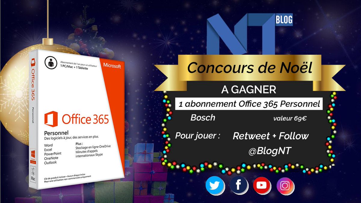 BlogNTMedia's tweet photo. Noël 2017 : Gagne un abonnement d’un an à Office 365 Personnel https://t.co/oxCOMIHzFa via @BlogNT #Noel #NoelDuBlogNT #Microsoft #Office365 #concours https://t.co/qIiUyUxlUE