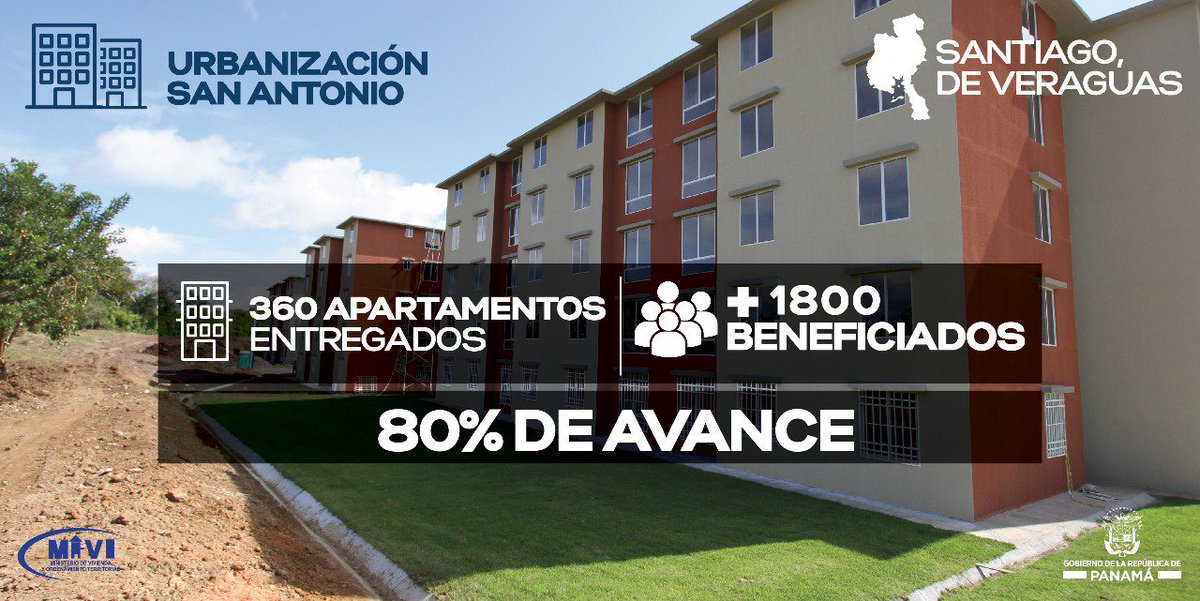 Unas 320 familias de la provincia Veraguas pasarán la Navidad en su nueva vivienda en la Urbanización San Antonio. #VeraguasProgresa 

presidencia.gob.pa/Noticias/Gobie…