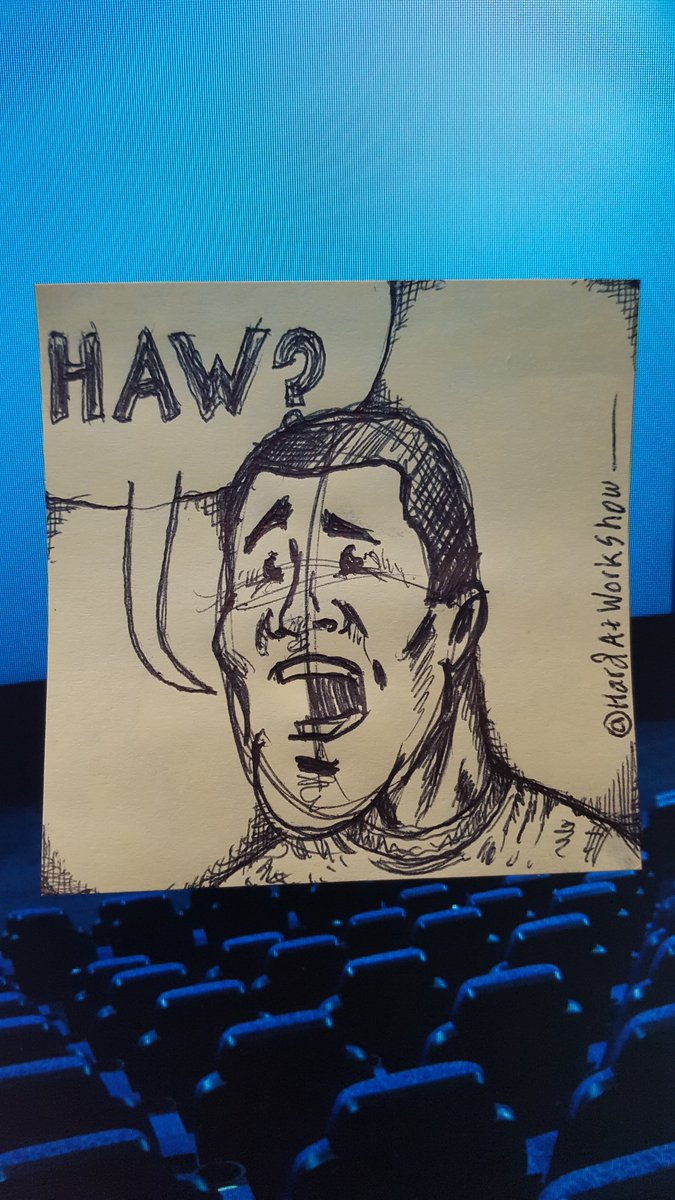 HardAtWorkNick's tweet photo. #HAWStickyNote: This gentleman just got done watching #TheLastJedi and looks properly confused as to what he just experienced. @HardAtWorkShow sympathizes. #StarWars https://t.co/FAggOGUgYh