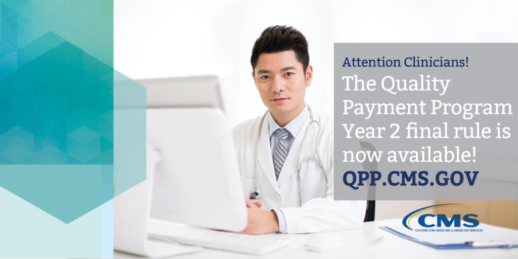 DollarsForDocs's tweet photo. https://t.co/pSvOIIh2S3 : The #QPP Year 2 requirements have been posted! Review the rule and submit comments until January 2 #MACRA https://t.co/hZHYysGIwU https://t.co/jgRl5YBROT https://t.co/hK9aBMQ5t3