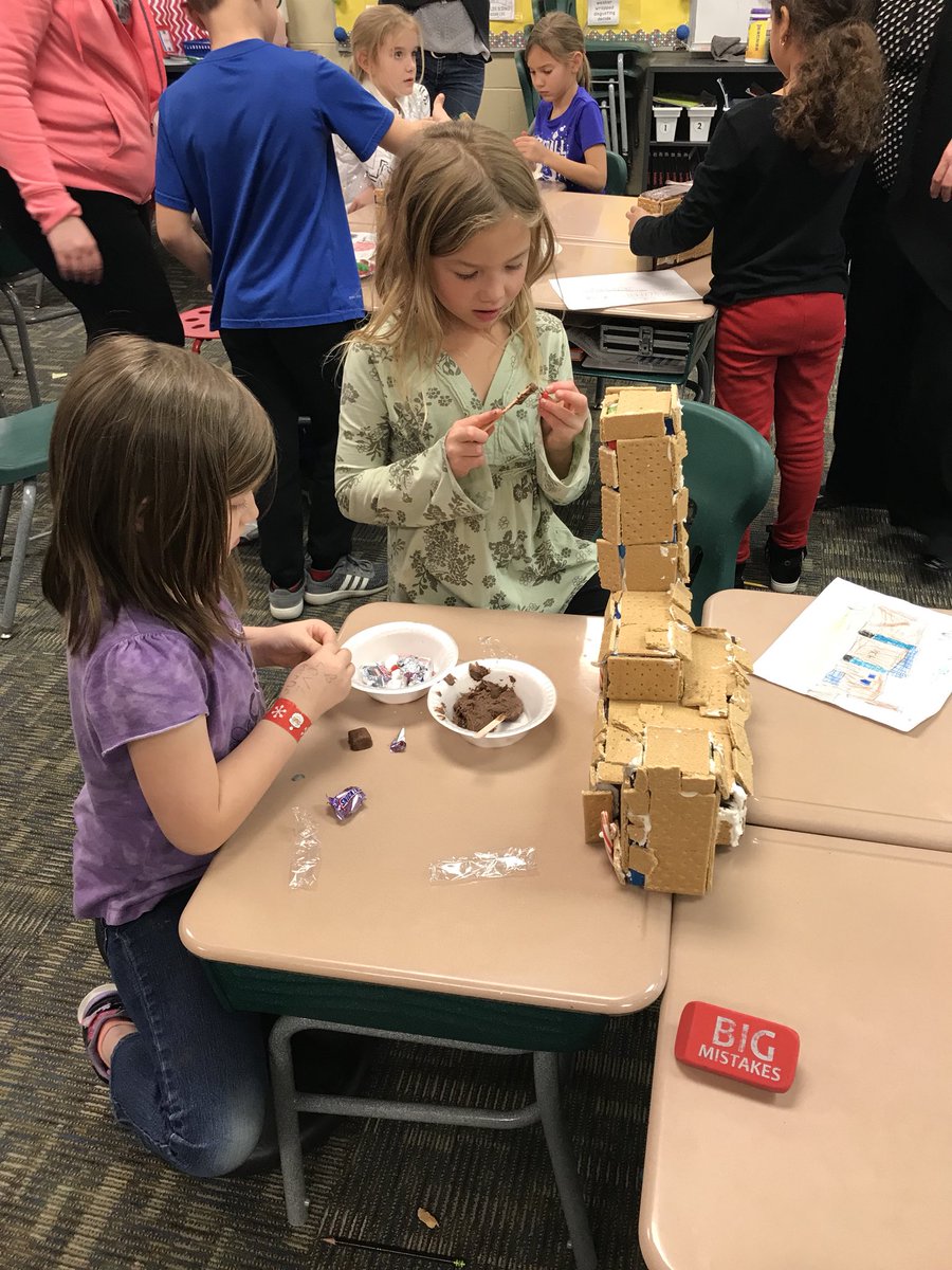 PearsonsPride's tweet photo. Great time building our gingerbread community and Skyping to share it. #gingerbreadSTEM https://t.co/u4AlorWww7