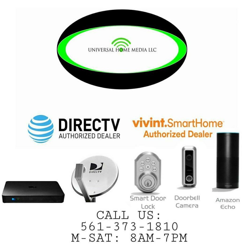 univ_Homemedia's tweet photo. #SoFlo best smart home dealer/ Direct TV retailer! Like &amp; message for free quotes!
 #security #smarthomeautomation #smarthome #survelliance #newhomeowner #homebuying #realestate #westpalmbeach #wellingtonfl #delraybeach #royalpalm #southflorida #belleglade #loxahatchee #bocaraton https://t.co/4cdjnzrz7j