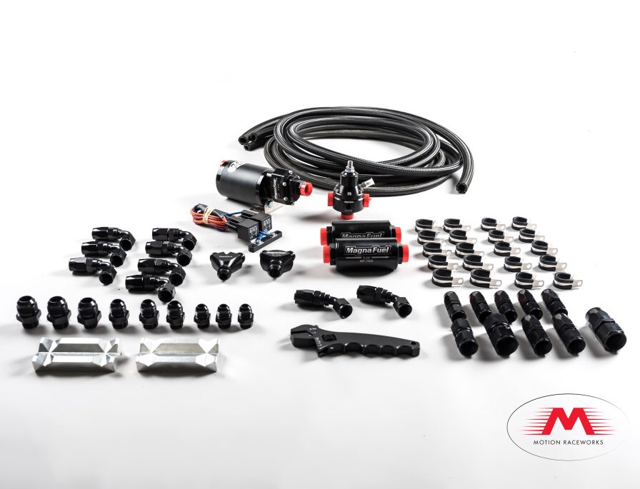 269Motorsports's tweet photo. The Street Race Fuel System is the ultimate street friendly setup for boosted EFI cars making up to 14/1500hp. https://t.co/upiorQFzFM This kit utilized #madeinamerica components including #magnafuel and #fragola and is designed to work with fuel cells and sumped fuel tanks. https://t.co/SSbwYx9LNO