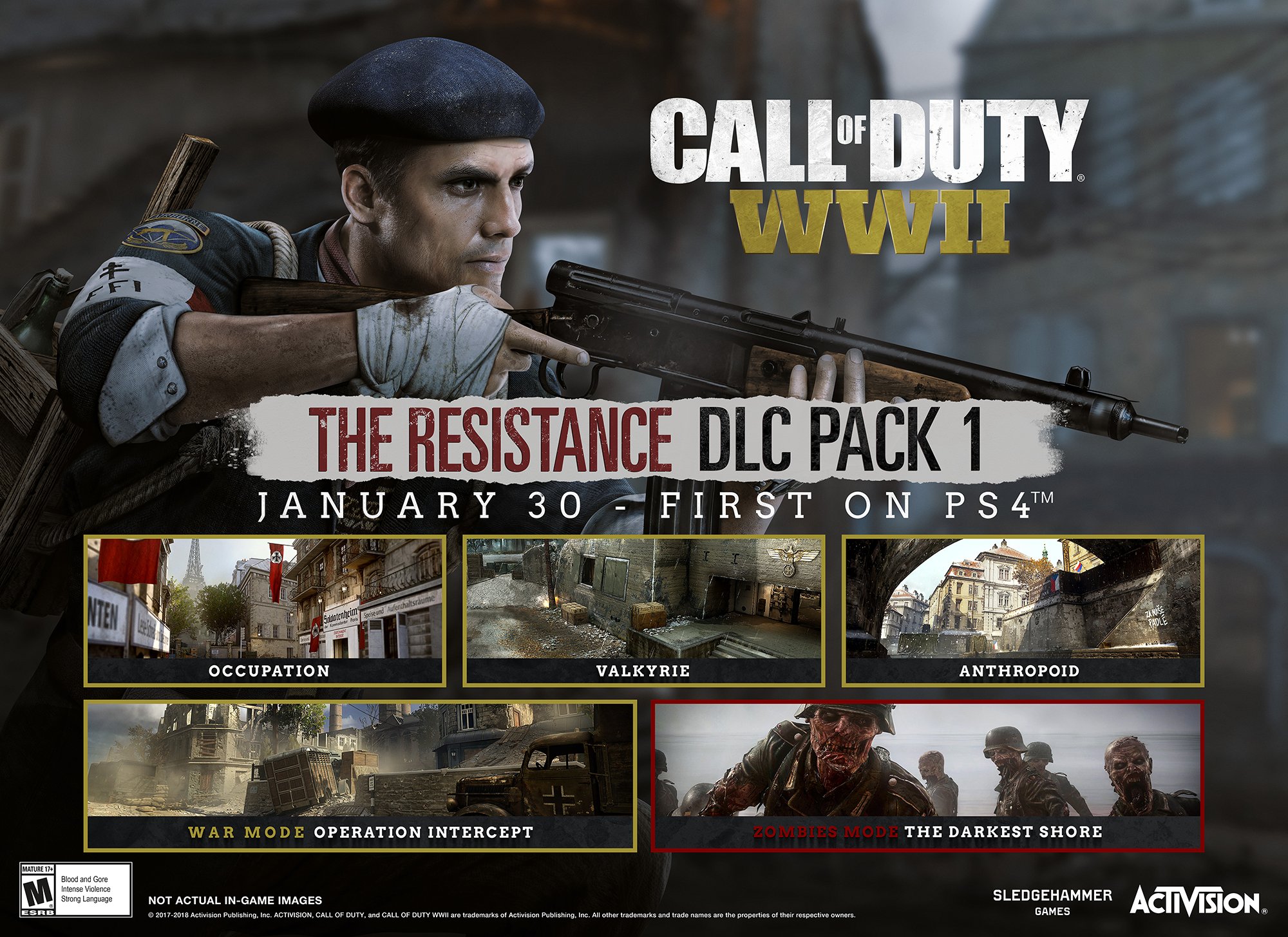 Call of Duty WWII PS4 to Receive Map Packs 30 Days Early