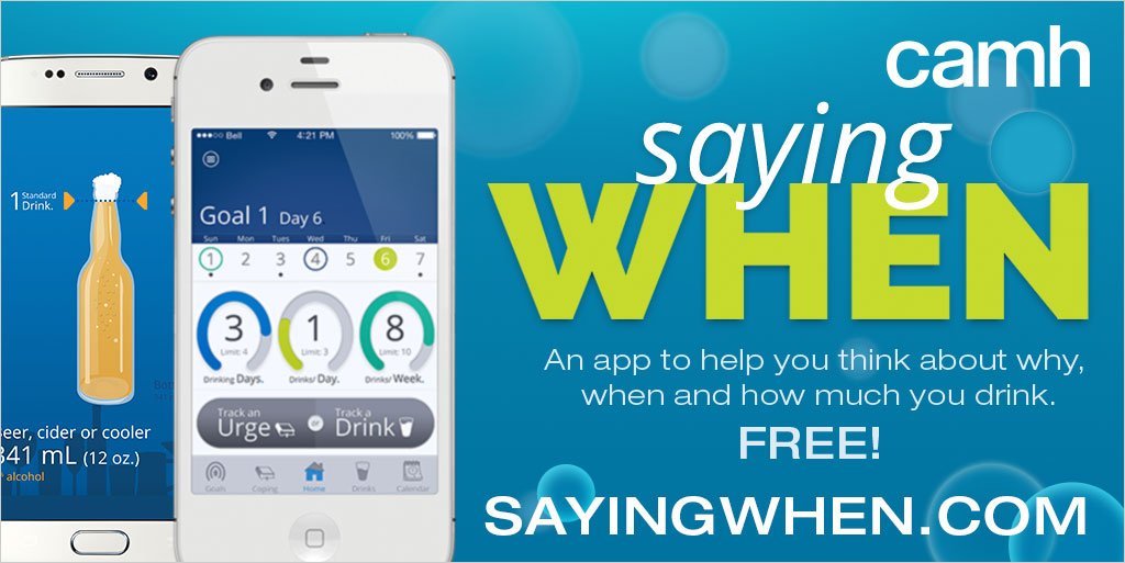 HPEPublicHealth's tweet photo. Keep track of how many drinks you’ve had using the #SayingWhen App & remember zero’s the limit when you’re driving #CAMH #GetHomeSafe https://t.co/1eGwVcyXSV https://t.co/KwtAcywrJx