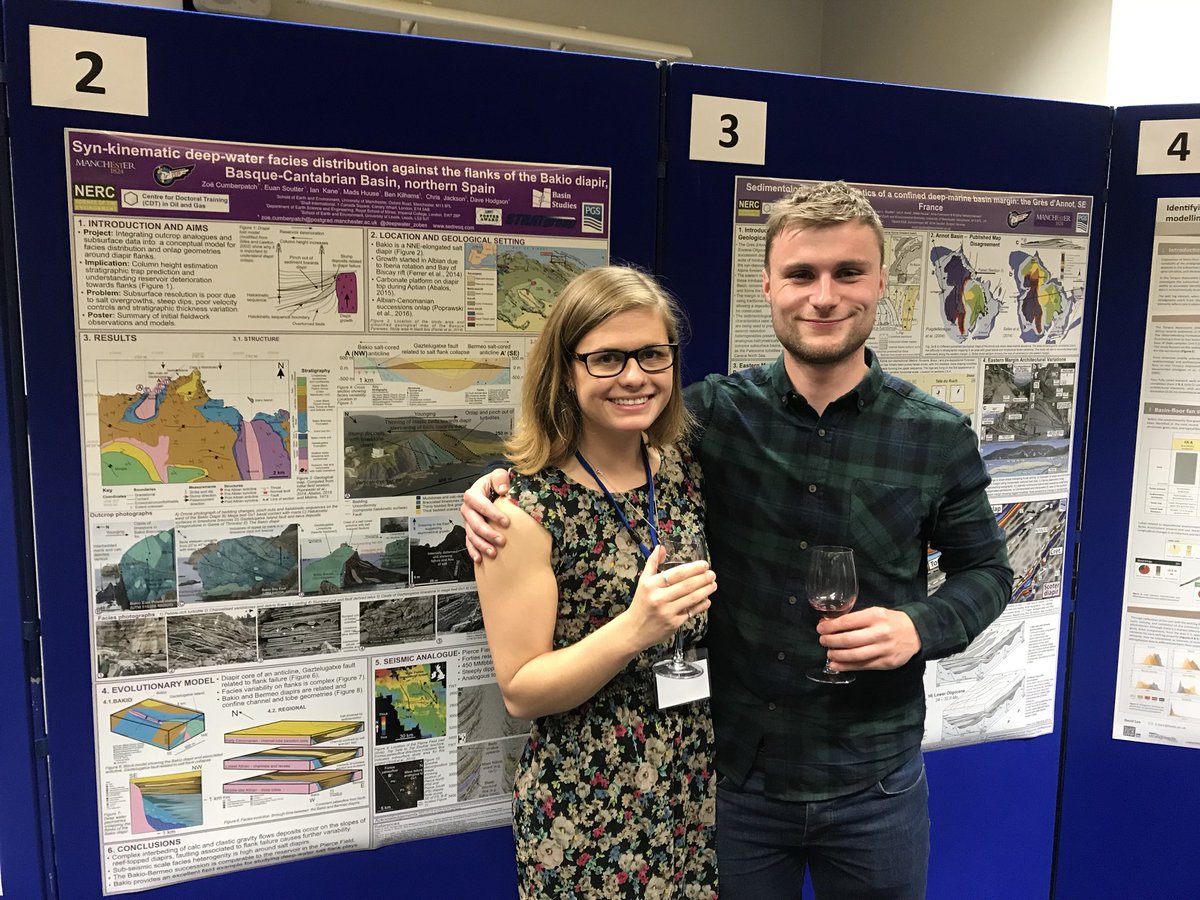 deepwater_zobes's tweet photo. Survived my first conference as a PhD student. @brit_seds Here I am posing with my @SedResQ bro @soutterbidite and our posters  #BSRG2017  #bsrg17 #geologyrocks https://t.co/DyMLgnuy02