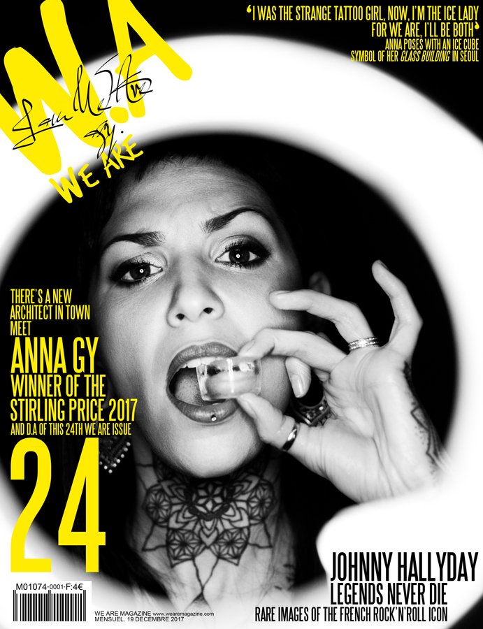#WeAreMagazine 24th #Issue #StrilingPrice2017 #AnneGy #Architect #Architecture #Tattoo #IceCube #TattooGirl #JohnnyHallyday #December
#Xmas#GlassBuilding #Seoul