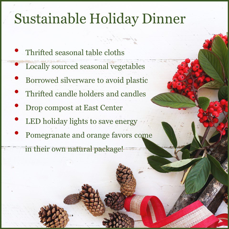 UrbanGreenLab's tweet photo. Having a holiday party this winter? Check out these tips to make your meal more earth-friendly! #greendinner #holiday #SustainATips #TuesdayTips #GreenNashville https://t.co/PxN9PmCIY8