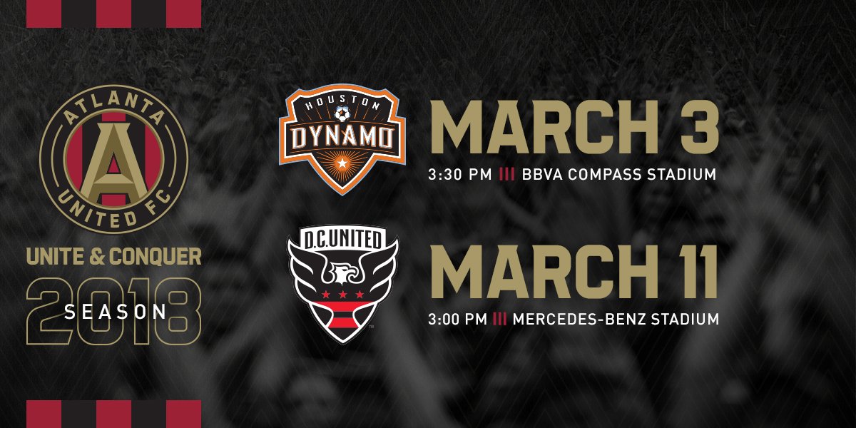 ATLUTD's tweet photo. 2018 Season opener and Home opener are set!

DETAILS: https://t.co/7jCUU40SGh https://t.co/I2csfIVs4E