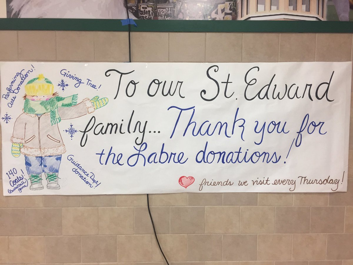 StEdsServe's tweet photo. Thank you all for the support of our Labre program! Our basketball coat drive and giving tree were a great success because of all of your generosity! May God bless you abundantly. https://t.co/ybd6NjYvxs