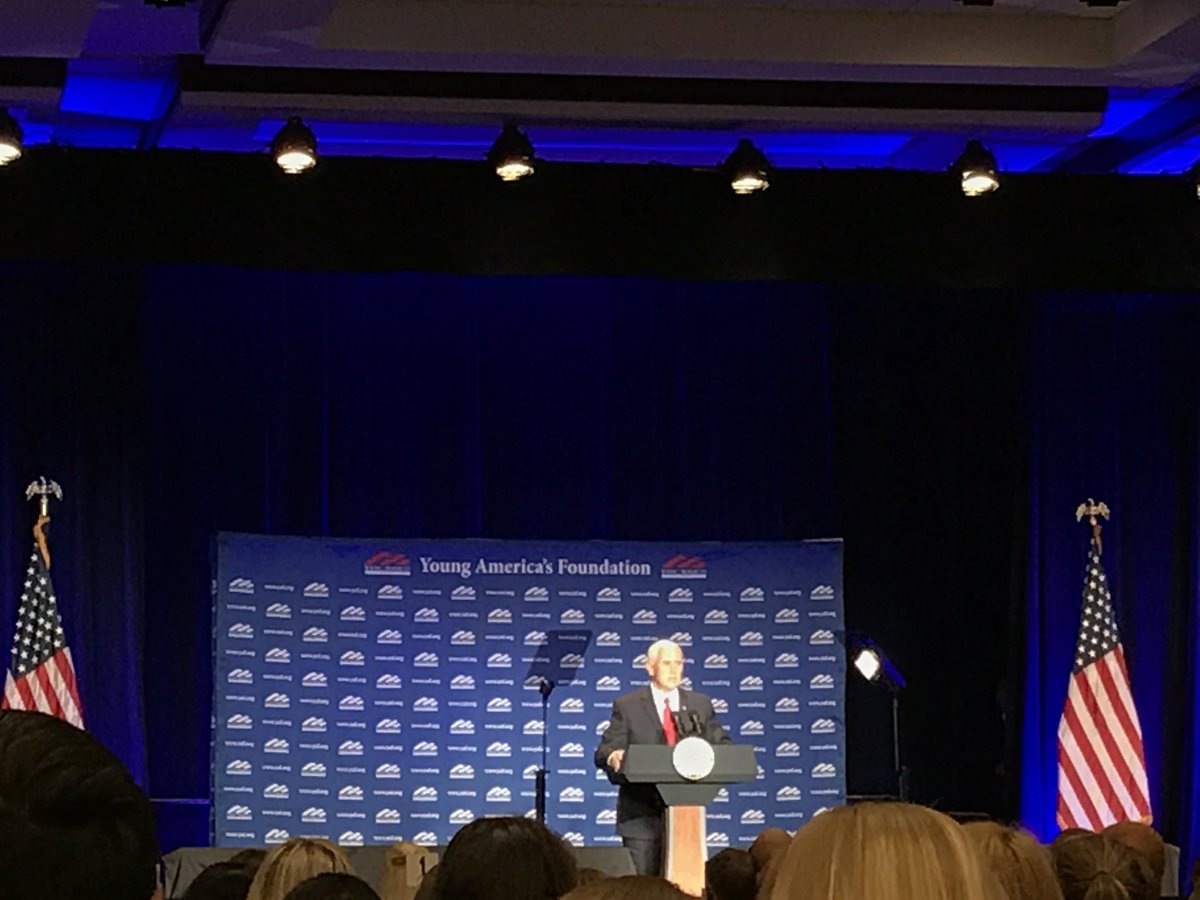 FIUYAF1's tweet photo. #RT @yaf: RT @YAF_UB: Our members this year got the opportunity to hear @VP address @yaf at NCSC 2017, visit @TheReaganRanch for the first time in their lives, and learn how to be better activists on campus in DC and Chicago! Thanks for the memories #Yea… https://t.co/KB4zSq4Ljv