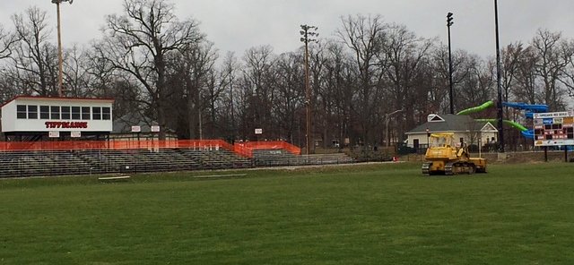 Did anyone have a new Football Stadium on their Christmas list? We must have been good this year, because someone delivered a bull dozer! #tipppride