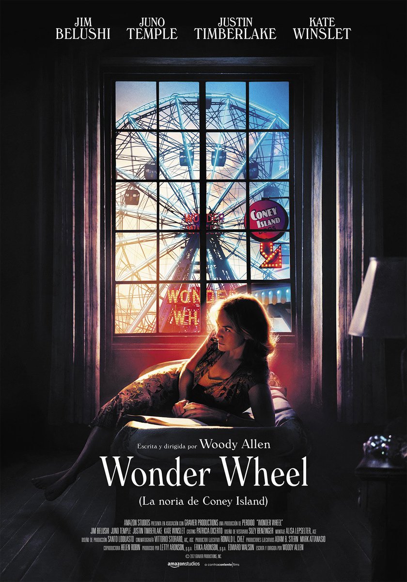 pacobautista's tweet photo. El viernes llega a las pantallas de cine #WonderWheel, la última película de Woody Allen con Jim Belushi, Juno Temple, Justin Timberlake y Kate Winslet. Una historia que nos traslada al parque de atracciones de Coney Island en la década de los años 50.
https://t.co/G9UkKh5se3 https://t.co/diBWf5vxIe