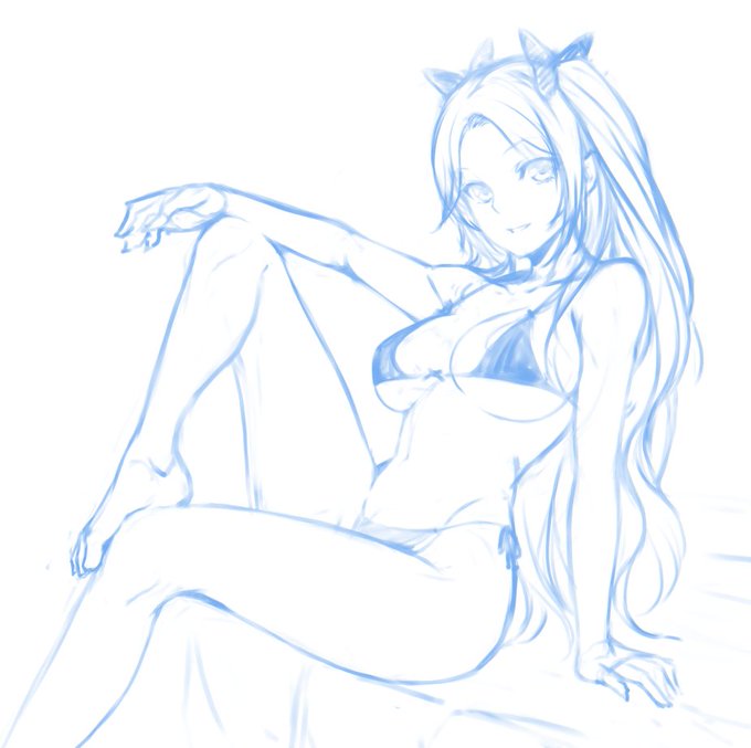 このオイゲンちゃんの線画は明日やろう(˘ω˘) 