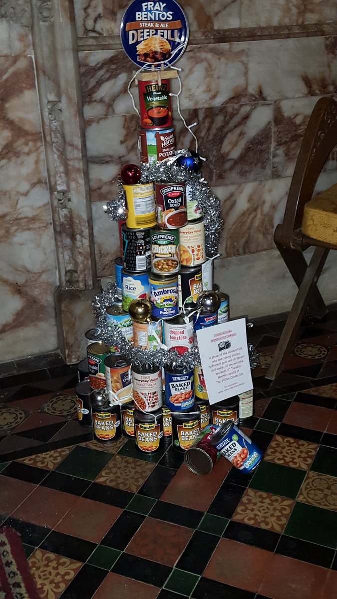 TranquilityRose's tweet image. Camera club contribution to the Church Christmas Tree Festival! #thinkingoutsidethebox #donatingtocharity