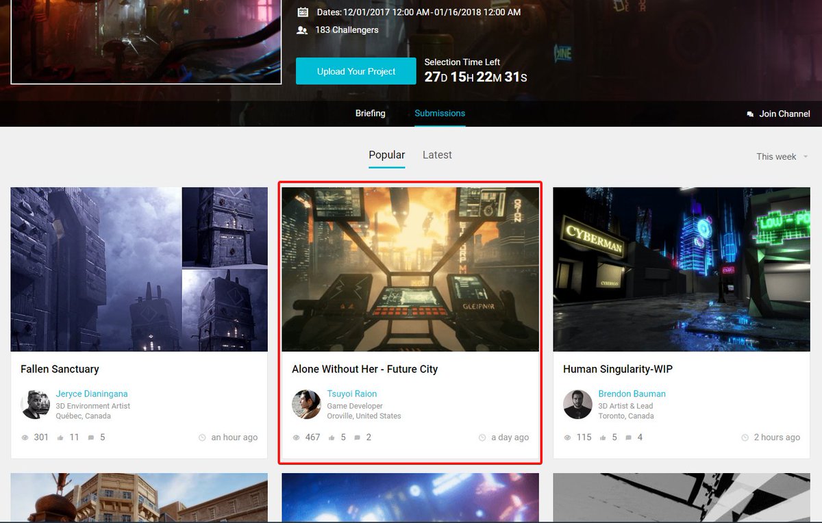 AloneWithoutHer's tweet photo. My submission to the Unity Neon Contest is in this weeks top most popular!
#gamedev #indiedev #alldev #indiegaming #3dgaming #gamedesign #leveldesign #characterdesign #3dmodeling #AAA #nextgen #scifi #TWD #futuristic #storydriven #unity https://t.co/VmVyM2Tobs