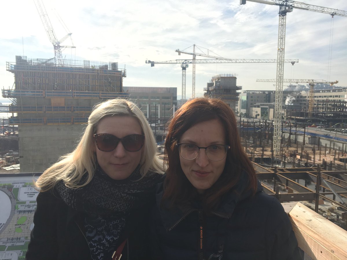 RefineAnnett's tweet photo. Warriors stadium construction site with @RefineMonika https://t.co/bumte0NtbP