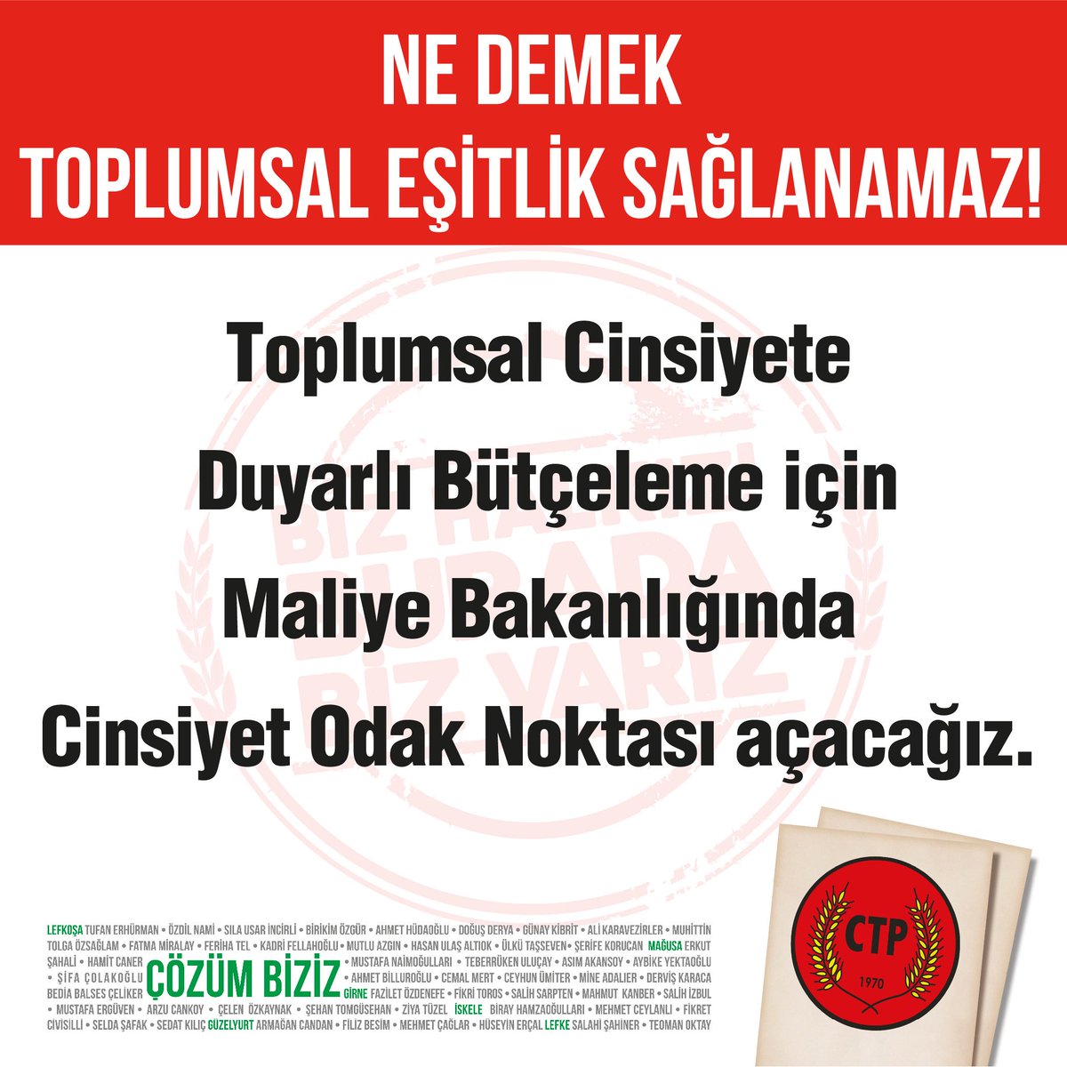 birikim's tweet photo. Toplumsal Cinsiyete Duyarlı Bütçeleme için Maliye Bakanlığında Cinsiyet Odak Noktası açacağız.
(s.85)
#nedemekumutyok #çalışıryaparız #seçim2018 #kıbrıs #UmutCTP
#GelecekCTP #ÇözümCTP #CTP
https://t.co/Tvj4mNnPaU https://t.co/hTFgNMaAWc