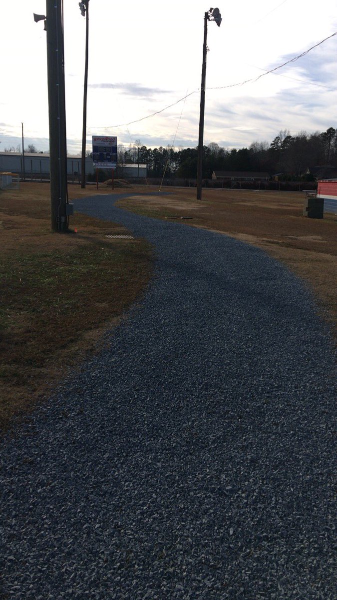 Excited to see the gravel for our new track around the ball field!  #DailyMile #HealthyRowan <a href="/JenniferWarden5/">Jennifer Warden</a> <a href="/jenbrown224/">Jennifer Brown</a>