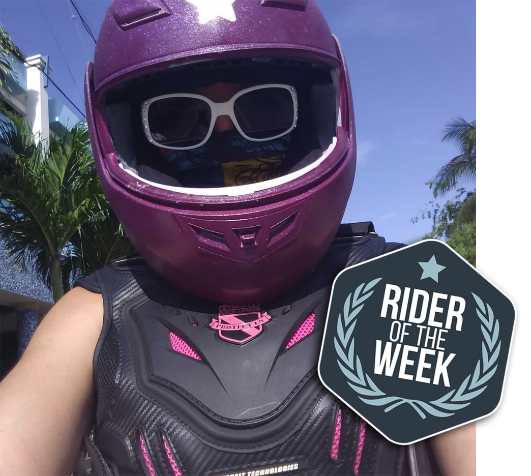We are excited about having another lucky warm weather rider this week, Megan West (SallysKawi). Megan has a good crew down in Florida and is doing her part to get her daughter stoked on bikes as well. And for that, she gets a free F7 headset Congrats, Megan!