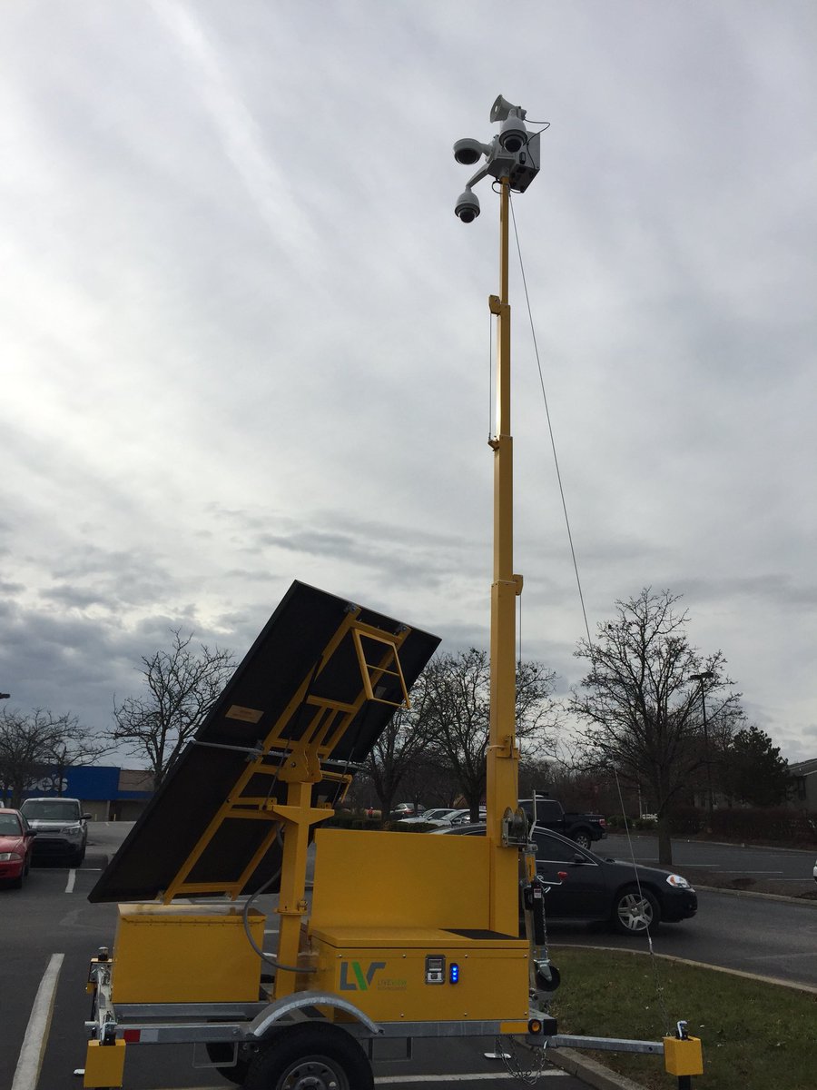 managedcontrols's tweet photo. Portable camera tower deployment with PTZ and hemispheric cameras and 2 way audio - all solar powered.  Need a temporary solution? Ask us! https://t.co/6XqAI69avE