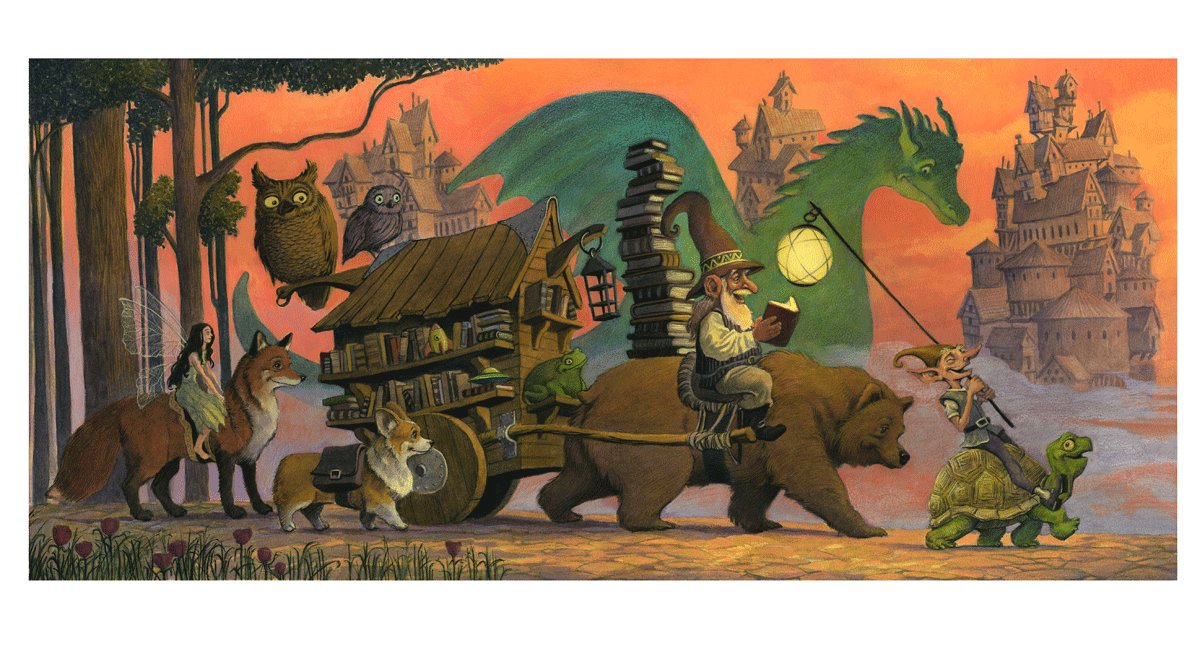 GordonFetcher's tweet photo. I wish this was a book:
https://t.co/vJBJJsnYWx
#corgi #art #wizard #dragon #fantasy #ChristianSlade #fox #bear #turtle #owl #castle #SupportArtists #creative #imagination https://t.co/XwHarKNKWb