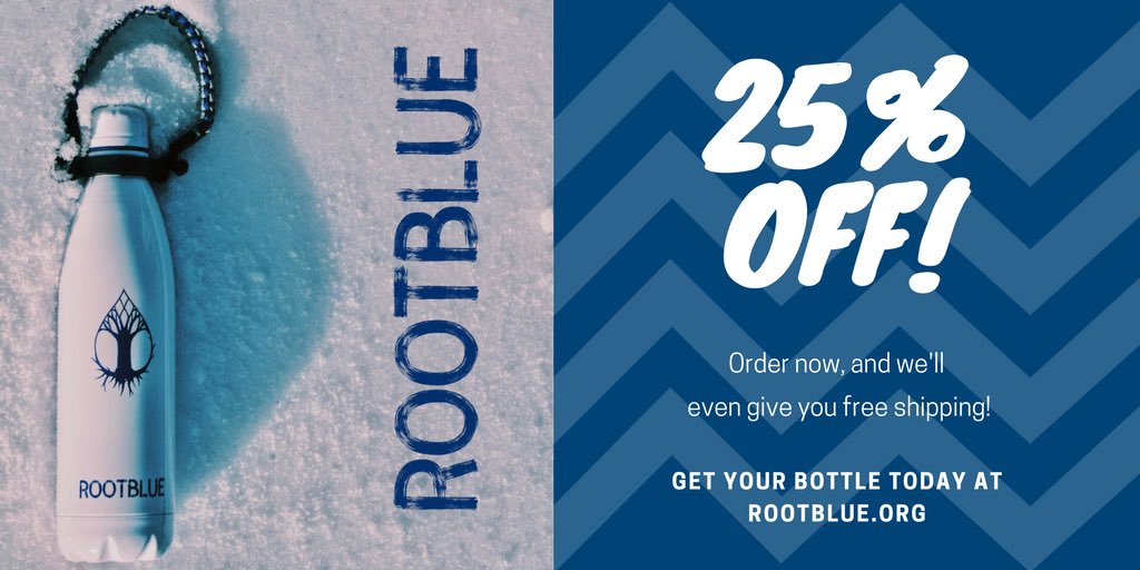 rootblueorg's tweet image. The #holidays may be coming to a close, but that doesn't mean the deals have to stop. Take advantage of our biggest sale ever!

Each bottle comes with a free #paracord handle, made right here in #America 🇺🇸