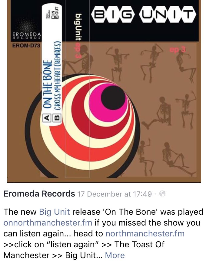 New Tune #BigUnit #ManchesterMusic #OnTheBone <a href="/EromedaRecords/">EromedaEntertainment</a> <a href="/peterhook/">Peter Hook</a> <a href="/Rowetta/">Rowetta🎙</a> #TheWhiskeyJar