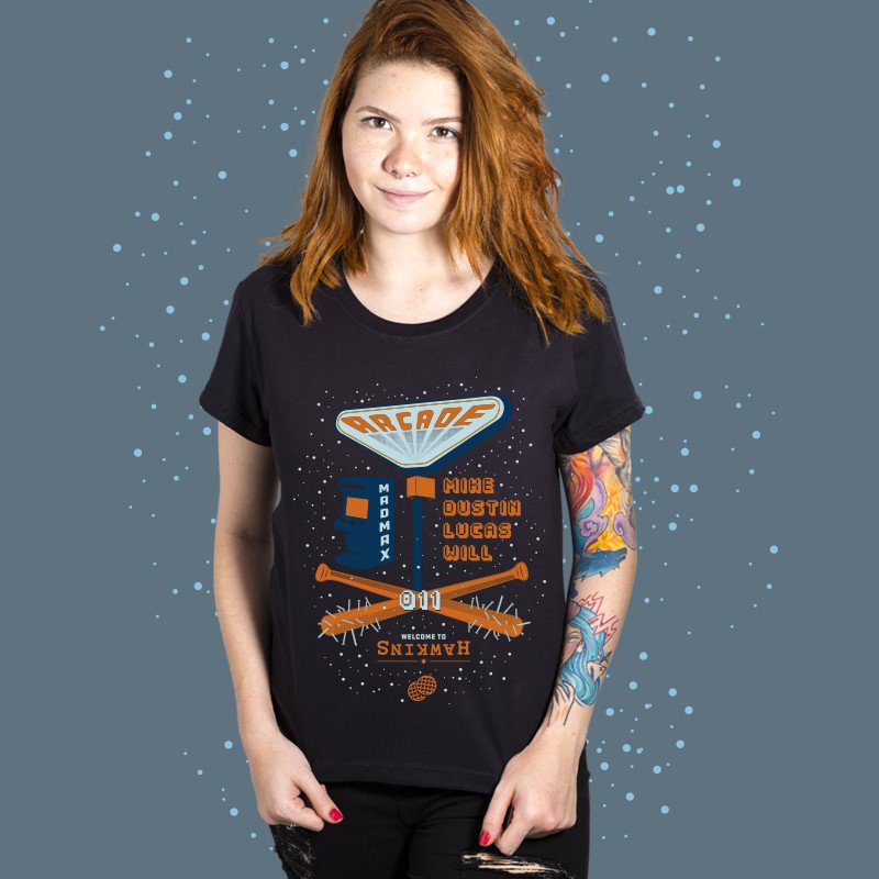 printerama's tweet photo. Welcome to Hawkins. | Nossa camiseta de Stranger Things 2! #printerama #strangert... https://t.co/e5mPqPPiJs https://t.co/zjUoWgN946