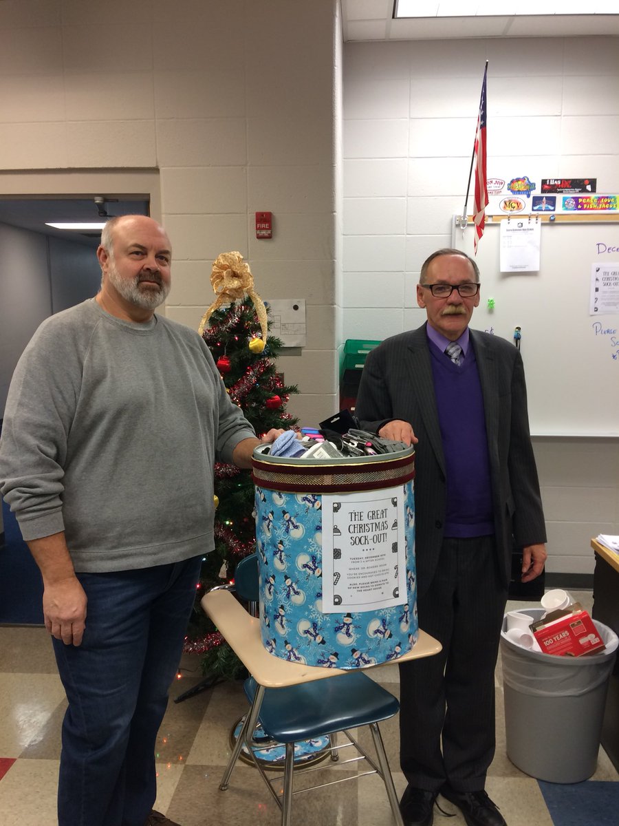 fca_sdhs's tweet photo. We’re really thankful to have these two great men as teachers at SD! They were the ones in charge of today’s Sock Out and it was definitely a major success as you can see the container full of socks! Don’t know what the school would do without them! 😁 #sdpride https://t.co/eK3EWPQeQ9