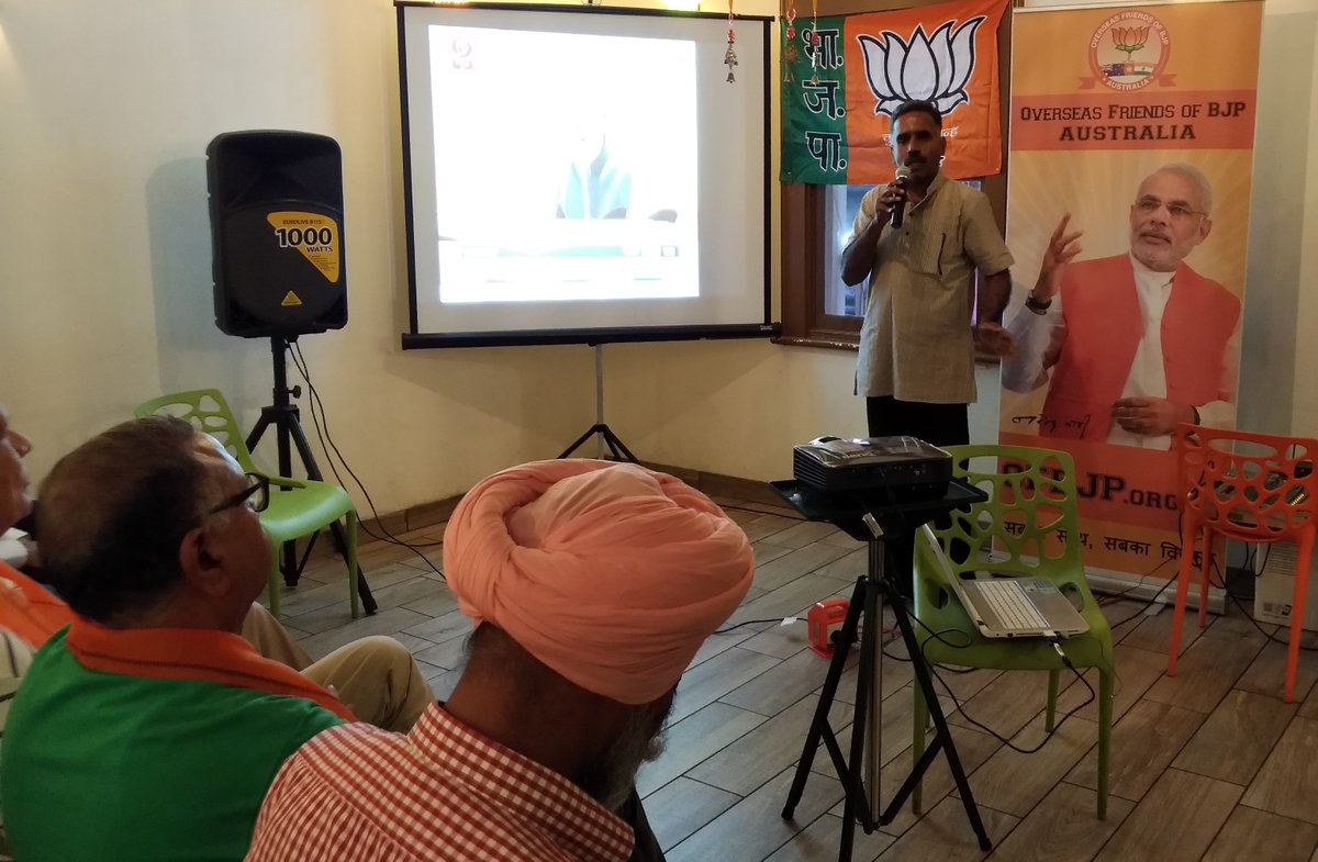OFBJPAus's tweet photo. @BJP4India's victory in #GujaratElection2017 &amp; #HimachalPradeshElections2017 has pumped a new energy in Indian Diaspora. Huge turnout in Sydney to join the nationwide celebration organised by @OFBJPAus @OFBJPOfficial @vijai63 @narendramodi @ofbjp_usa (more pics coming) https://t.co/EEhWcttncC