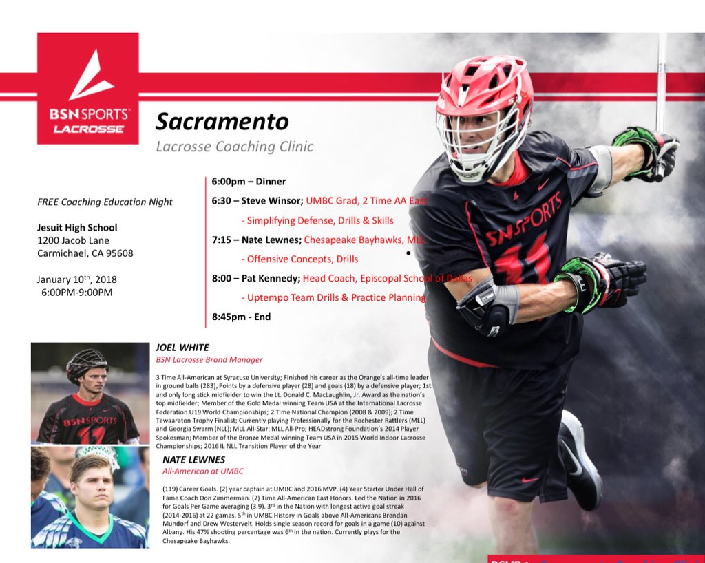 Michael Fleming Jr (@flemjr23) on Twitter photo HelloLAX coaches. <a href="/BSNLacrosse/">BSN SPORTS Lacrosse</a> and #BSN/Jesuit will be hosting a FREE coaching clinic January 10th at Jesuit High 6:00-9:00. Come out and see Joel White and Nate Lewnes HelloLAX coaches. <a href="/BSNLacrosse/">BSN SPORTS Lacrosse</a> and #BSN/Jesuit will be hosting a FREE coaching clinic January 10th at Jesuit High 6:00-9:00. Come out and see Joel White and Nate Lewnes