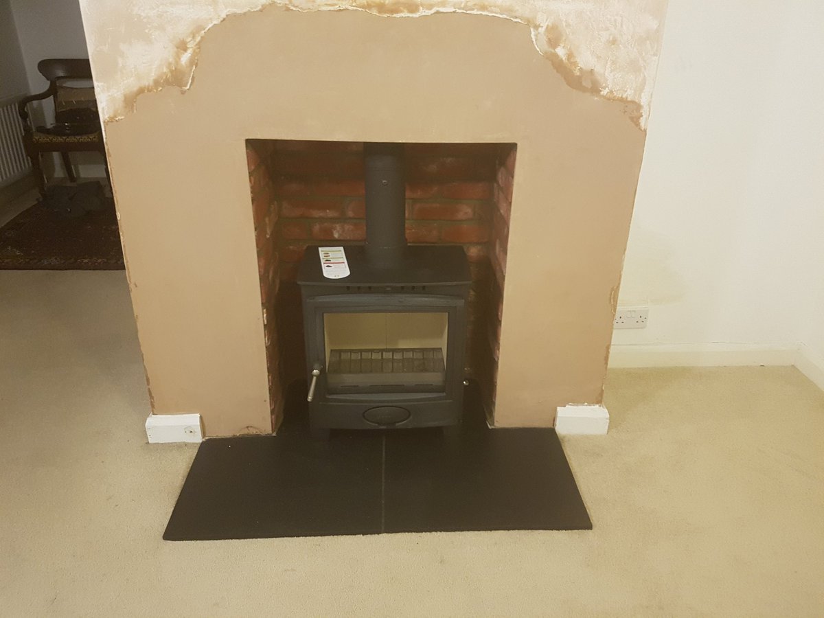 walls_your's tweet photo. 1st one this week. @aradastoves Arrow Ecoburn Plus 5 widescreen. @SchiedelUK tecnoflex lining system 316L with lifetime warranty. @NewStoves https://t.co/M8SyiXGHbA