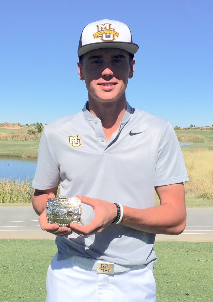 MarquetteMGolf's tweet photo. In Marquette Golf's last seven events, four different players have won individual titles

Matt Bachmann (Big East), OJ Farrell (Northern), Austin Kendziorski (Erin
Hills), Hunter Eichhorn (UTEP) 

@muathletics #WeAreMarquette @BIGEAST https://t.co/8hUC54aA0l