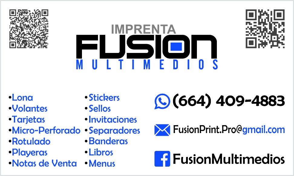 FusionMultimed's tweet image. Mandanos tus preguntas y presupuestos via WhatsApp, y te contestamos al instante al (664) 409-4883