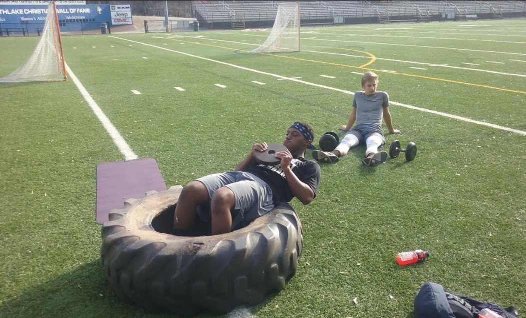 realfarleyfam's tweet photo. Successful Day 2 for the SLake baseball players in the '2 Week Gauntlet Circuit.' A lot of lower body Tire work. #dedicationanddrive https://t.co/M2OkNDfxJT