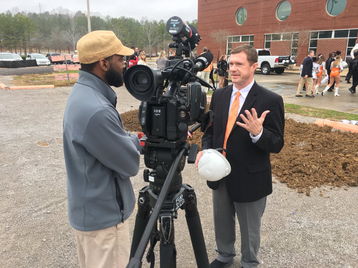 HooverHighBucs's tweet photo. Official Band Room Groundbreaking @HooverHighBucs today! Construction begins soon to accommodate what will likely be a 400/member band next year! #HooverPride #HCSStrong #HooverHigh #HooverBand https://t.co/PSsMGp9vu6