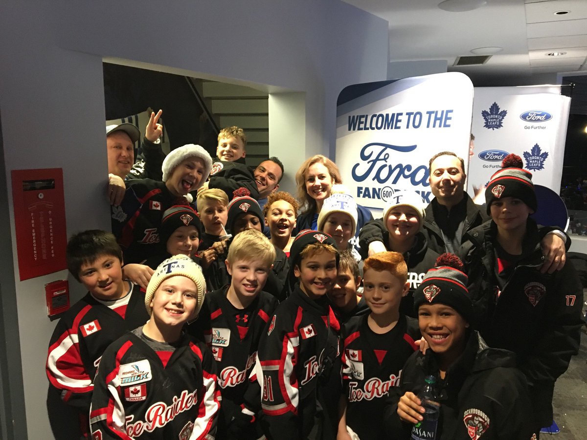 Fifteen_Again's tweet photo. Thank you @TheFordFANatic for allowing our #IceRaiders to be a part of @MapleLeafs history!!! #fansgofurther https://t.co/0ESvl0l7rg