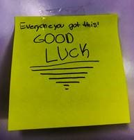 WindyHillWolves's tweet photo. Mrs. Manecci has each student write a Sticky Note of Encouragement to themselves or a friend or the class in general and post it on the whiteboard before starting each exam. Thanks for building our students' self-esteem and getting them thinking positively about their exams! https://t.co/c61EBNmHV0