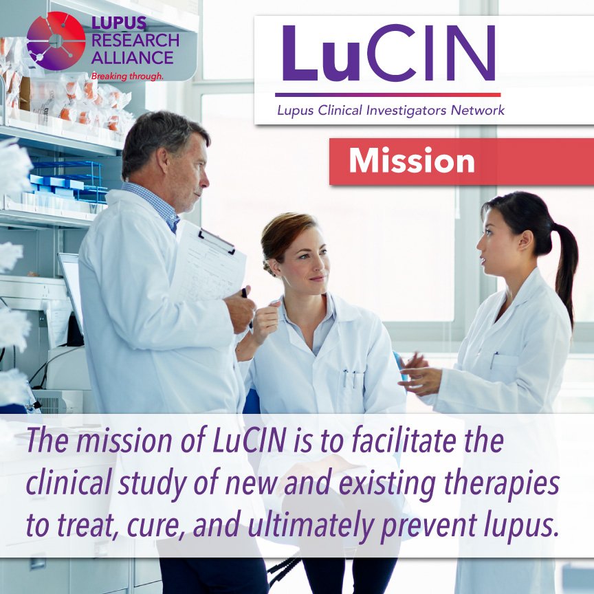 LupusResearch's tweet photo. Founded and sponsored by the Lupus Research Alliance, LuCIN brings together experts to evaluate the safety and effectiveness of new lupus therapies. #BreakingThroughForYou https://t.co/U9Guf8hl8v