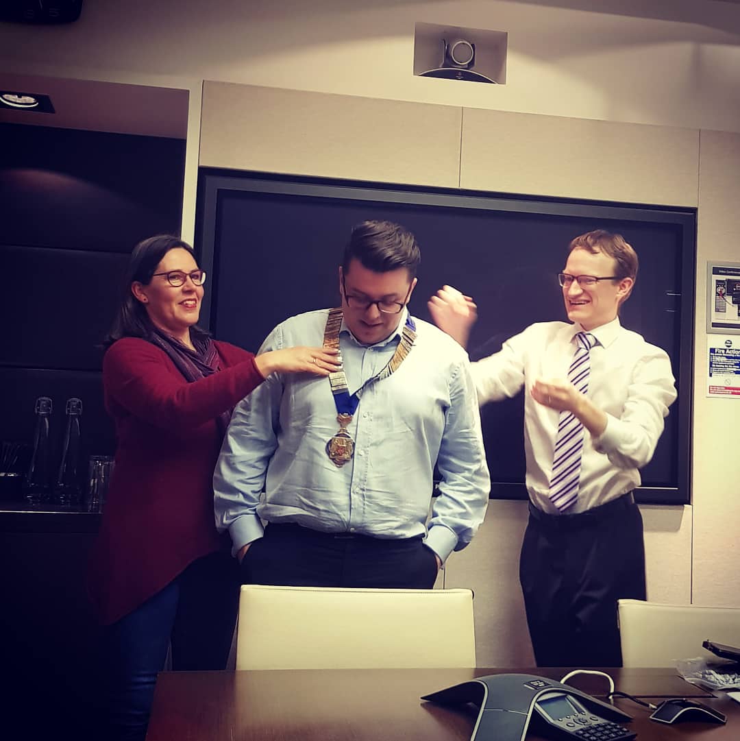 JCIManchester's tweet photo. Past president to the new! 🥇
Thank you Simon you have been an outstanding leader this year, we can't thank you enough. Jake will lead us through 2018, bring it on!
#manchester #youngprofessionals https://t.co/LaXPIANQ2h