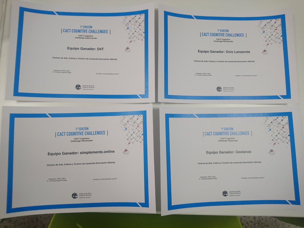 PerezgArancha's tweet photo. Llega el final de los 3 #retos #CACTCognitiveChallenges.18 #equipos #participantes,7 equipos #finalistas,4 #ganadores.¡¡Gracias y enhorabuena a tod@s!! @cactlanzarote "Hemos puesto en marcha la rueda de la #innovación" gran frase de @jjlorenzo para cerrar lo que acaba de comenzar https://t.co/F9azpvry6v