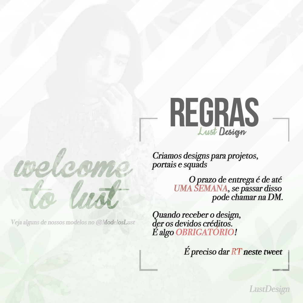LustDesign's tweet image. • Leia as regras antes de enviar sua ficha via Typeform •
• Qualquer dúvida, contate nossa equipe via DM •
OBRIGADA PELA PREFERÊNCIA!