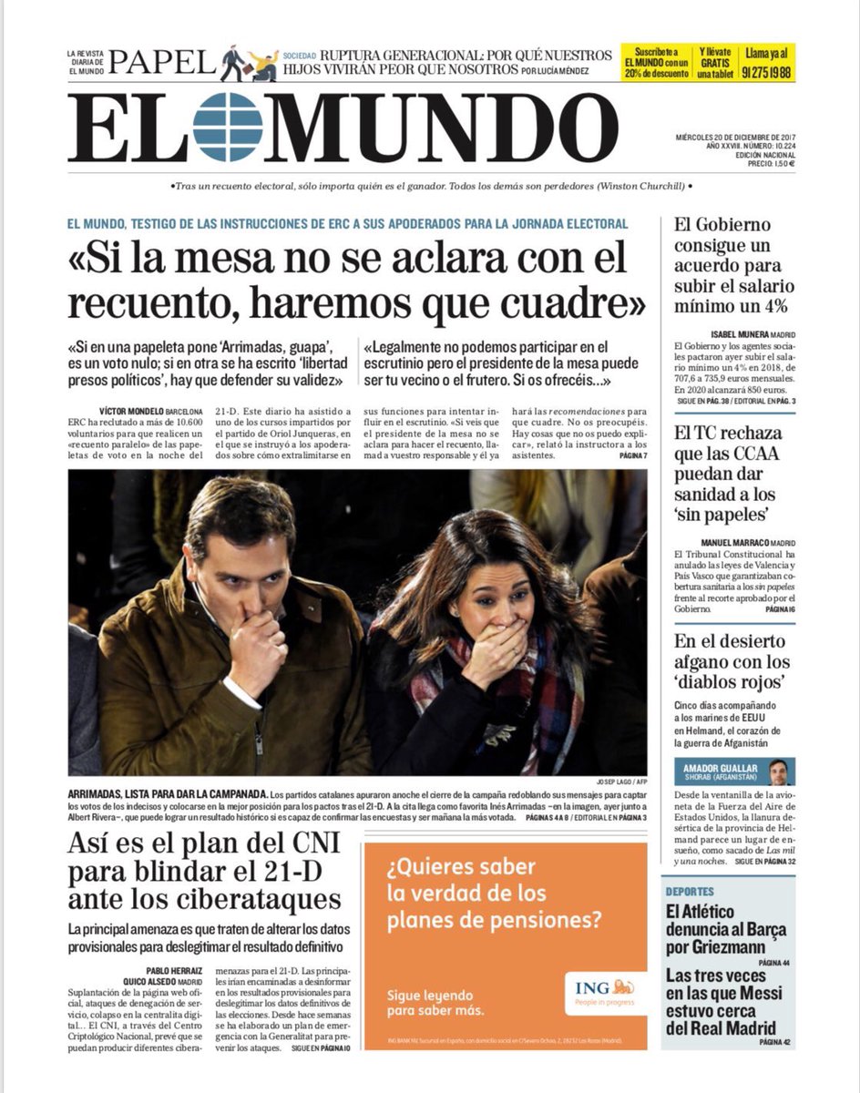 Albert_Rivera's tweet photo. Esto es grave: primero dieron un golpe a la democracia y ahora pretenden hacer trampas en las mesas electorales. Todos a votar y a vigilar. https://t.co/DFMR5YdbJJ